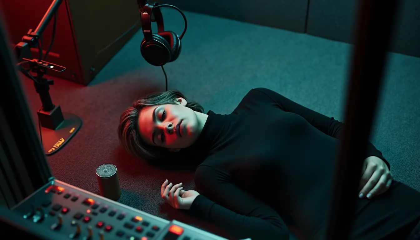 Scène de crime : Solène Marchal, Studio A · Radio Azur Libre, Villefranche-sur-Mer